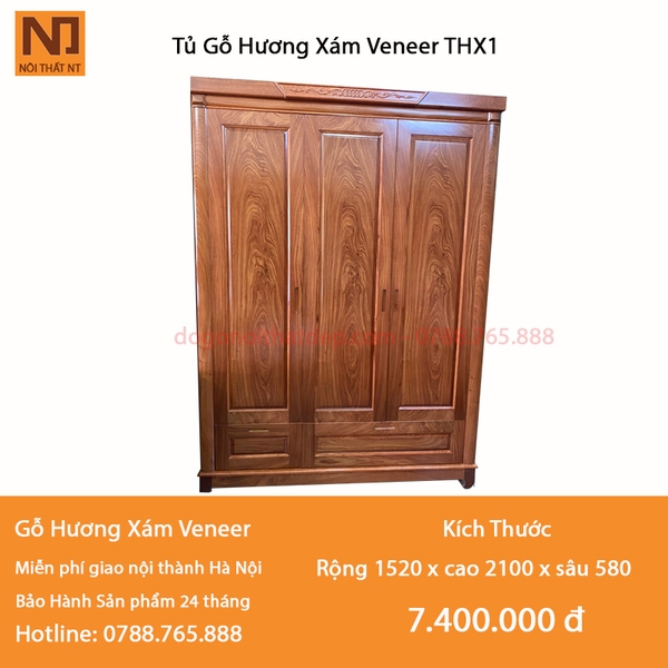 Tủ hương xám Veneer THX1NK