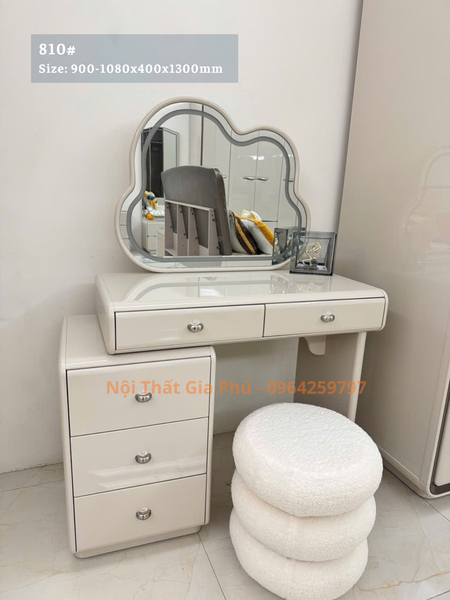 Bàn trang điểm đẹp tại Tam Kỳ - Mẫu bàn 810 kèm gương, ghế tại Đà Nẵng