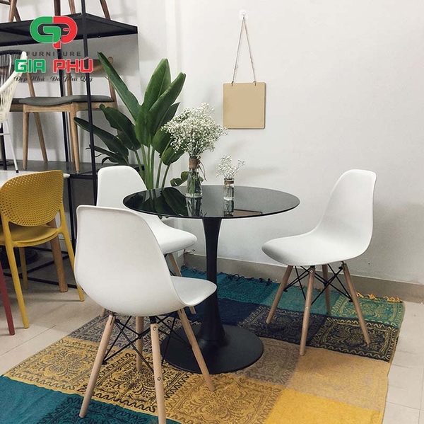 Bộ bàn tròn Tulip ghế Eames DSW - BGT1