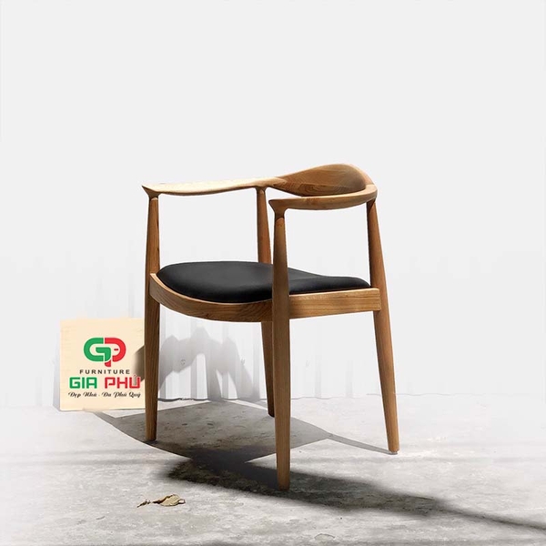 Ghế ăn cafe gỗ tự nhiên có tay Kenedy - G6-N