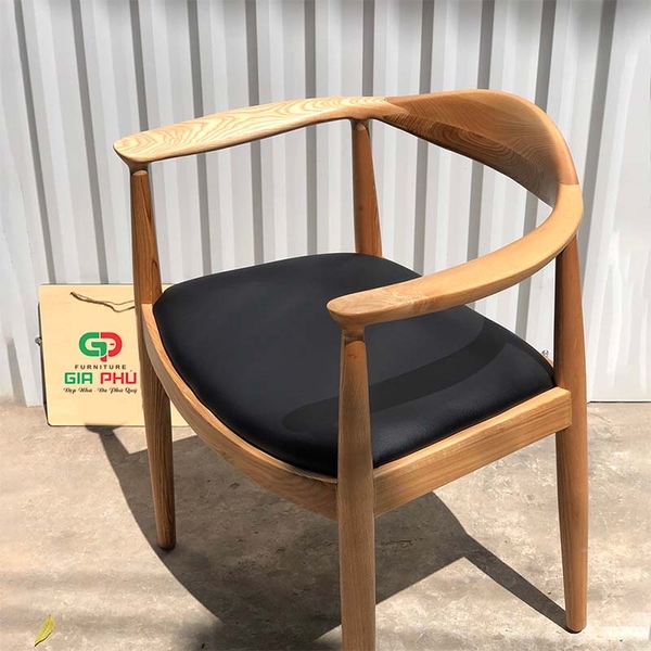 Ghế ăn cafe gỗ tự nhiên có tay Kenedy - G6-N