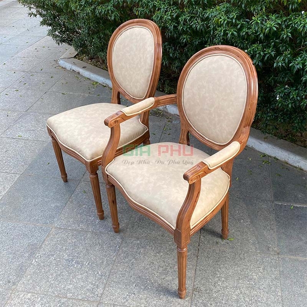 Ghế ăn Louis tân cổ điển có tay vịn - GL02