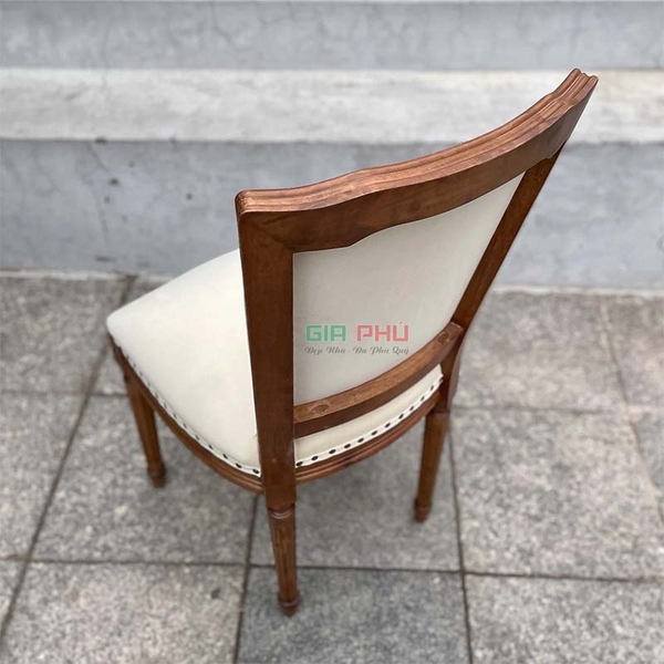 Ghế ăn Louis tân cổ điển lưng vuông - GL03
