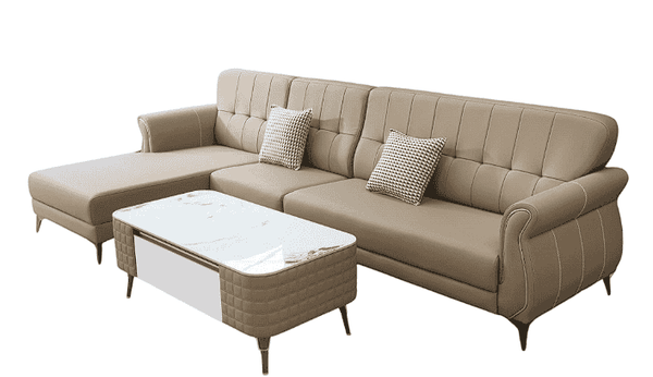 Ghế sofa phòng khách - Sofa góc chữ L mã 301A22C - Sofa da công nghiệp cao cấp sản xuất tại Việt Nam