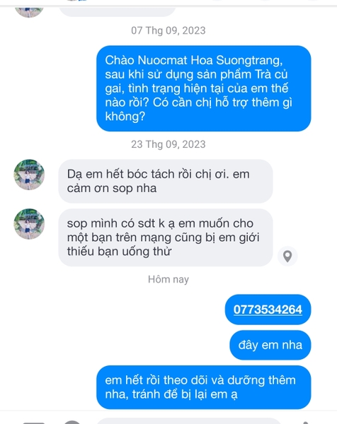 khỏi hoàn toàn bong tách nhau thai nhờ trà củ gai