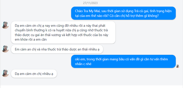 khỏi hoàn toàn bong tách nhờ trà củ gai