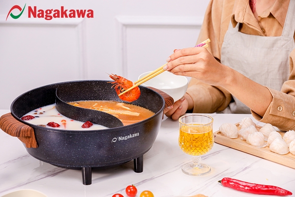 Lẩu điện 2 ngăn đa năng Nagakawa NAG1906 (6L)