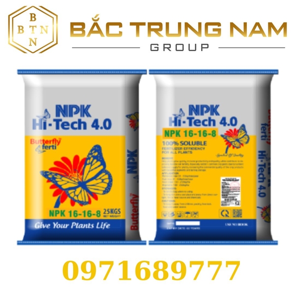 PHÂN BÓN NPK 16-16-8+TE (Hi-Tech 4.0) 25kg