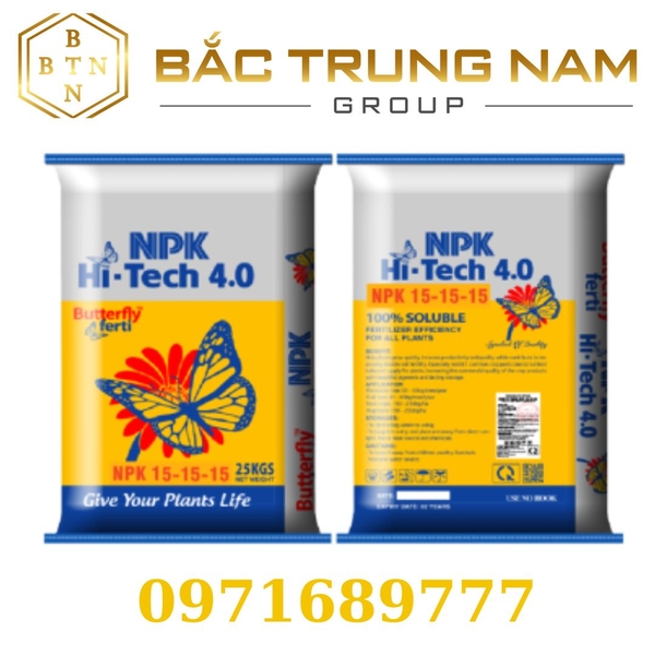 PHÂN BÓN NPK 15-15-15+TE (Hi-Tech 4.0) 25kg