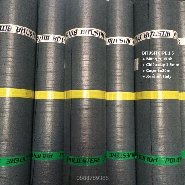 BITUSTICK PE 1.5MM - Màng chống thấm tự dính 1.5mm, mặt PE nhập khẩu ...