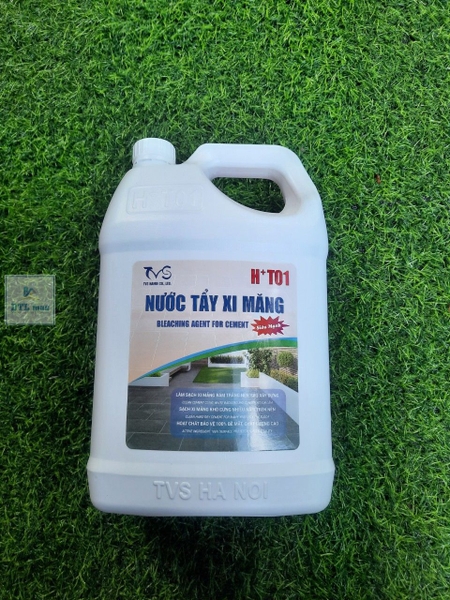 Nước tẩy xi măng HT01 can 5 Lít, tẩy ron gạch loại mạnh nhất tặng pad ...