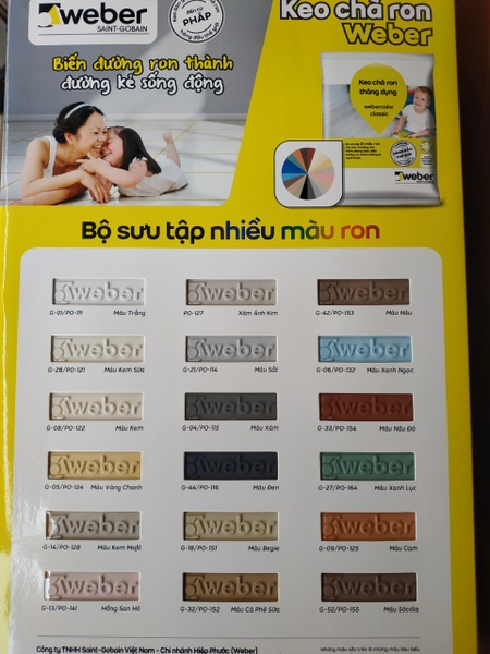 Weber Color Power - Keo chà ron chuyên dụng cho khu vực khô ẩm ướt ...