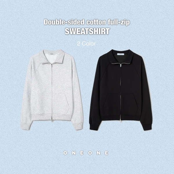 Double-sided cotton full-zip sweatshirt 424241EY32