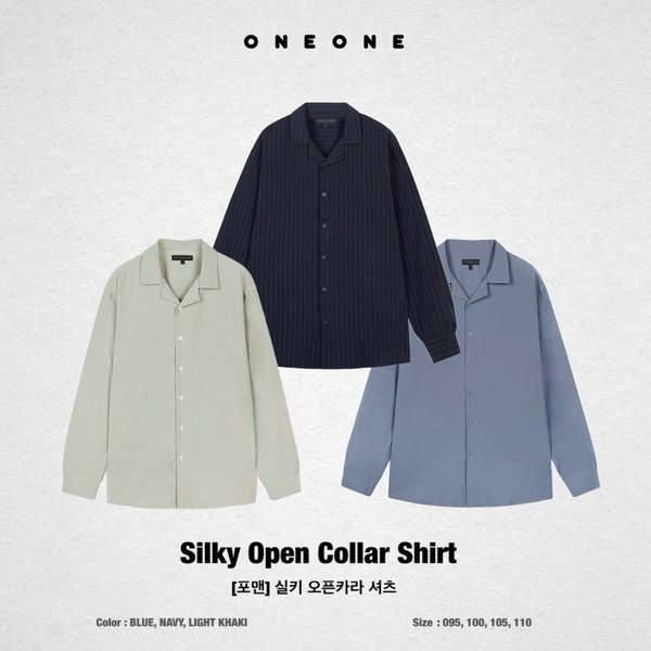 Basic Silky Open Collar Shirt SPYWB23M94