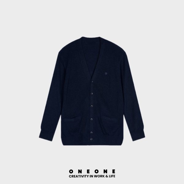 Navy Y-neck Knit Cardigan PWC20301