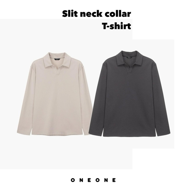 Slit neck collar T-shirt MYTS2103