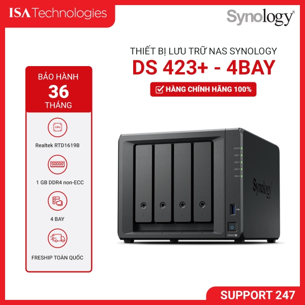 Thiết bị lưu trữ mạng Synology DS423+ - 4bay