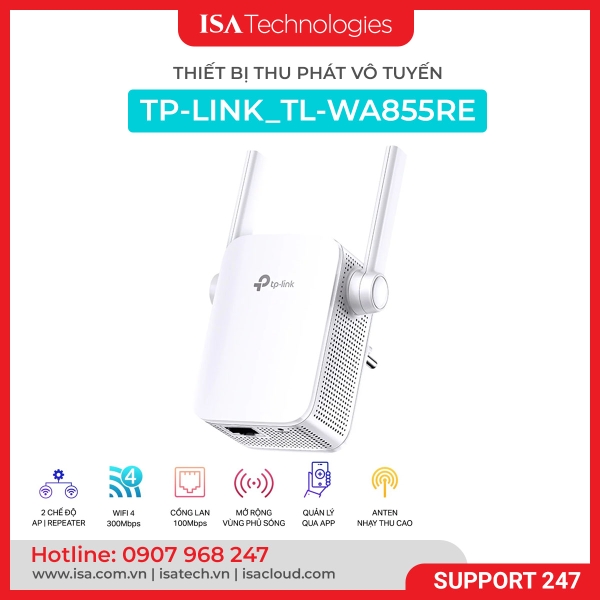 Thiết bị thu phát vô tuyến TP-LINK_TL-WA855RE - Chính hãng