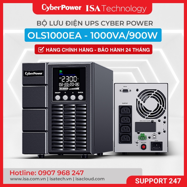 Bộ lưu điện UPS CyberPower OLS1000EA - 1000VA/900W