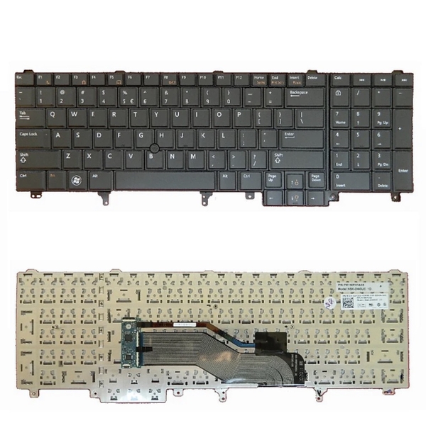 Bàn phím laptop Dell E5520 E5530 E6520 E6530 E6540 có đèn, không đèn
