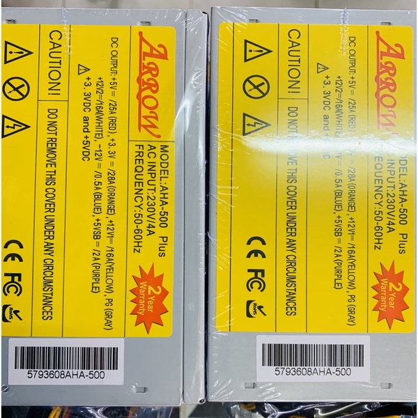 Nguồn máy tính Arrow 500w fan 12 cm