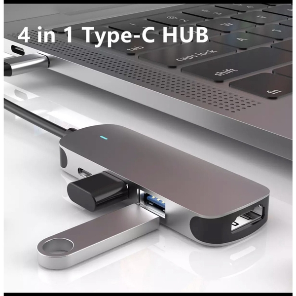 Cáp chuyển Type C 4 Trong 1 4K HDMI USB3.0 PD Type C Cho Macbook Pro/Air