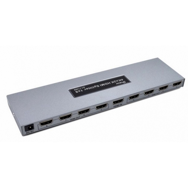 Bộ chia HDMI 1 sang  8 DTECH DT-7148B màu xám vỏ kim loại