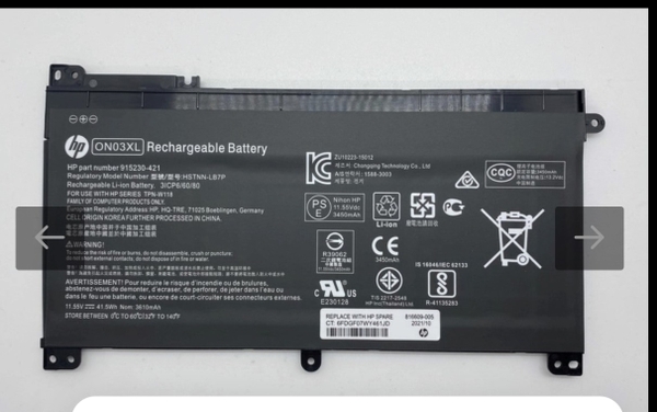 Pin Laptop HP Pavilion X360 13-U M3-U M3-U001DX U103DX HP Stream 14-ax000 14-ax000 - BI03XL - 0N03XL - ZIN