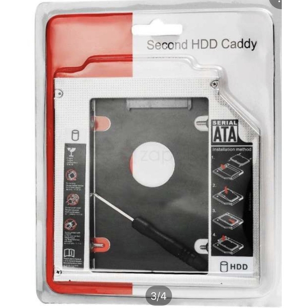 Caddy Bay gắn thêm ổ cứng HDD SSD cho Laptop- Tặng Tovit