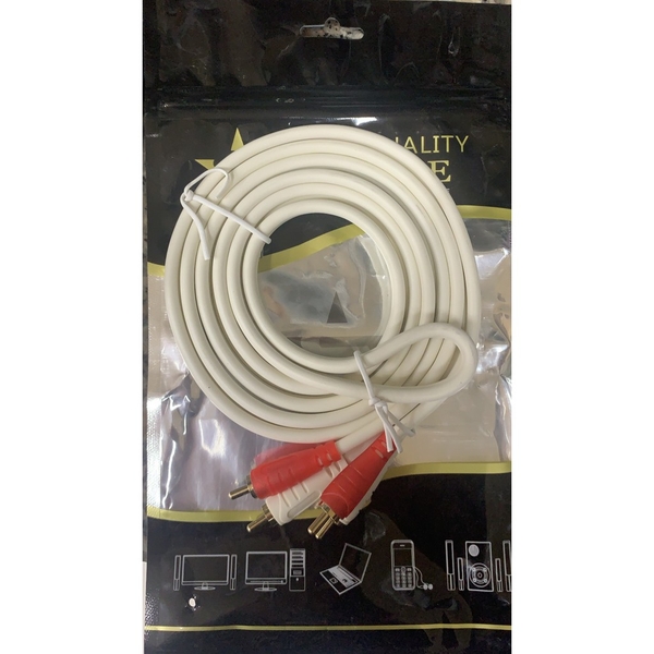 Cáp loa 2 đầu bông sen(RCA) sang 2 bông sen(RCA) Fstar 1.8m/3m/5m/10M chất lượng cao