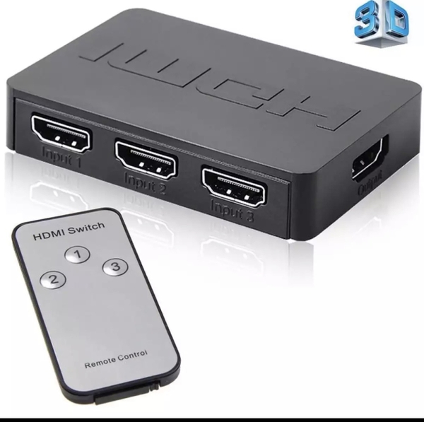 Bộ Gộp 3 Cổng Hdmi 4k 1080p Dvd Hdtv Xbox Ps3 Ps4 sang 1 màn hình cổng HDMI