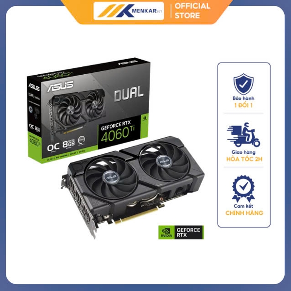 Card màn hình ASUS Dual GeForce RTX 4060 Ti EVO 8GB GDDR6 (DUAL-RTX4060TI-8G-EVO)