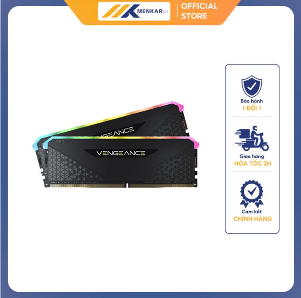 Ram Desktop Corsair Vengeance RS RGB (CMG16GX4M2D3600C18) 16GB (2x8GB) DDR4 3600MHz