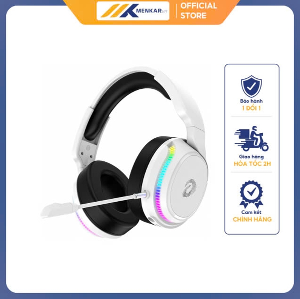 Tai nghe không dây DareU A710 White Black (RGB - Wireless 5.8G)