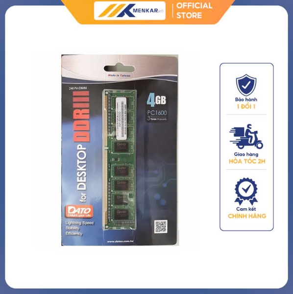 Ram Desktop Dato 4GB DDR3 bus 1600 Mhz