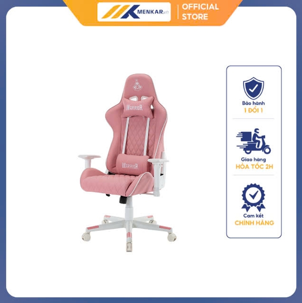 Ghế Gamer Warrior Raider Series White/Pink (WGC206)