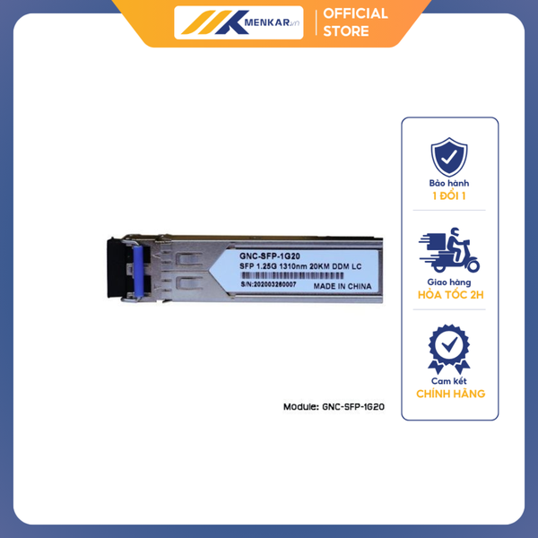 Module quang Gnetcom 2 sợi GNC-SFP-1G20 1,25Gb