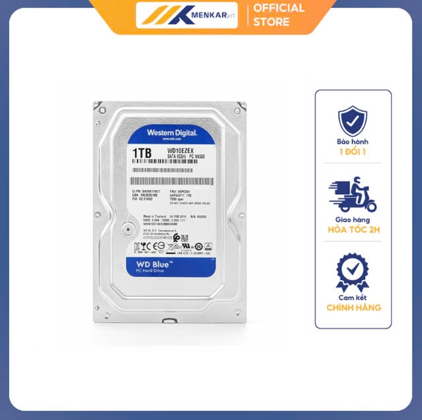 Ổ cứng HDD WD Blue 1TB 3.5 inch, 7200RPM, SATA3, 64MB Cache