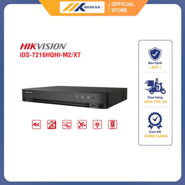 Đầu ghi 16 kênh Turbo ACUSENSE Hikvision iDS-7216HQHI-M2/XT