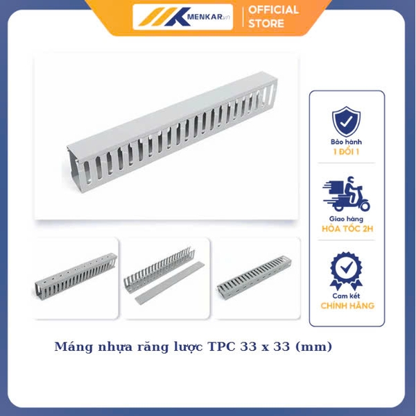 Máng nhựa răng lược TPC 33 x 33 (mm) 1m7/cây