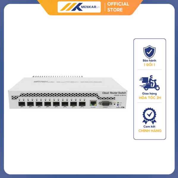 Switch Mikrotik CRS309-1G-8S+IN with 8x SFP+ port, CPU 800Mhz, Ram 512MB