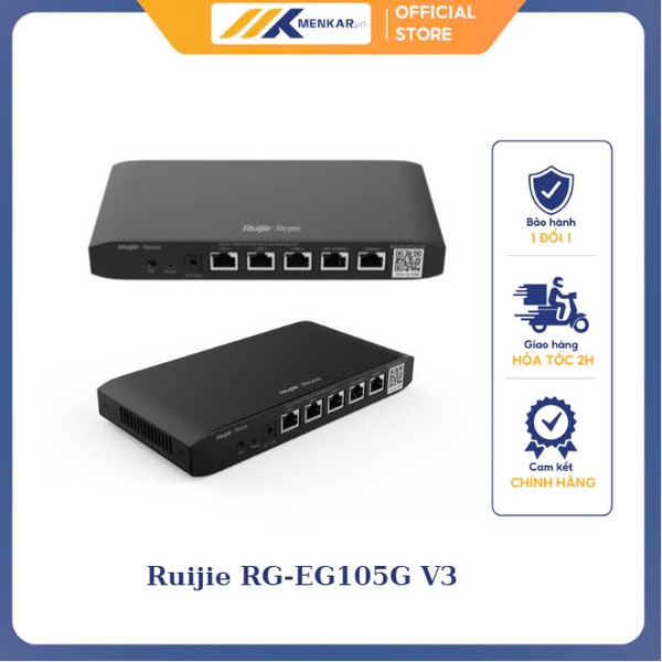 Thiết bị cân bằng tải Ruijie RG-EG105G V3 - Cân bằng tải 2 WAN - Chịu tải 100 user