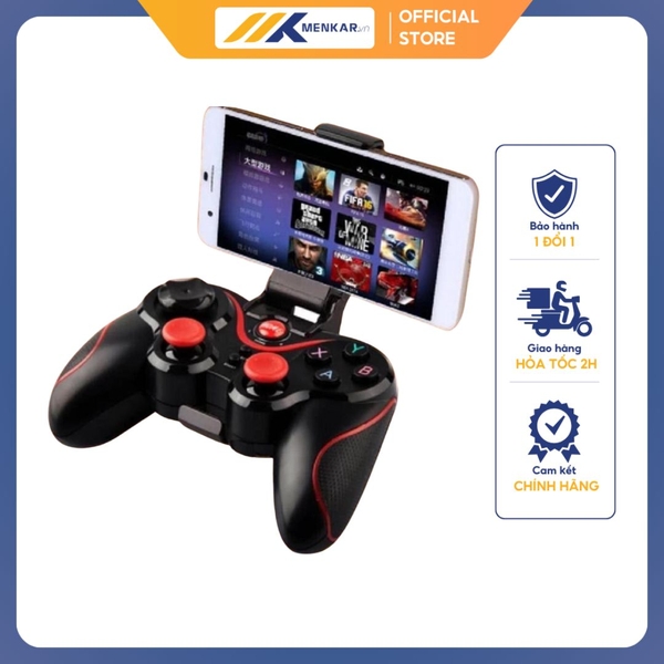 Bộ tay cầm chơi game Terios T3 kèm giá đỡ điện thoại T3