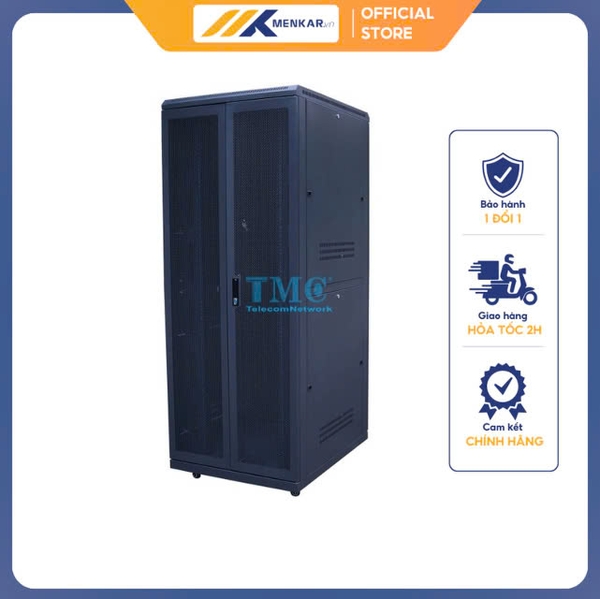 Tủ Mạng 42U Rộng W800, Sâu D1000, Đen Lưới – TMC RACK 19’’