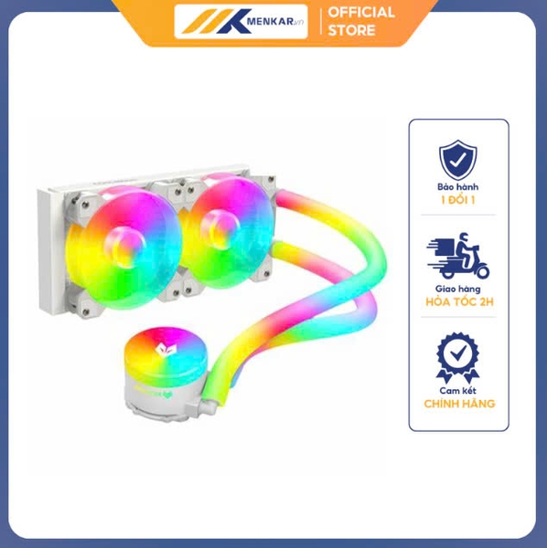 Tản Nhiệt Nước All in One Coolmoon AR240 Led RGB Trắng