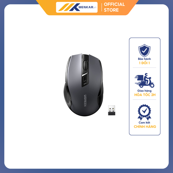 Chuột Không dây Ugreen 15063 (Ultra Silent, Wireless 2.4Ghz)