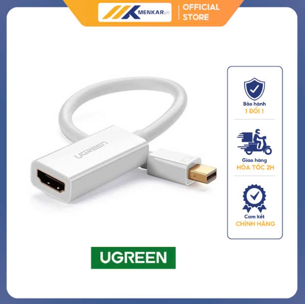 Cáp chuyển đổi Mini Displayport sang HDMI âm Ugreen 10460 (màu trắng)