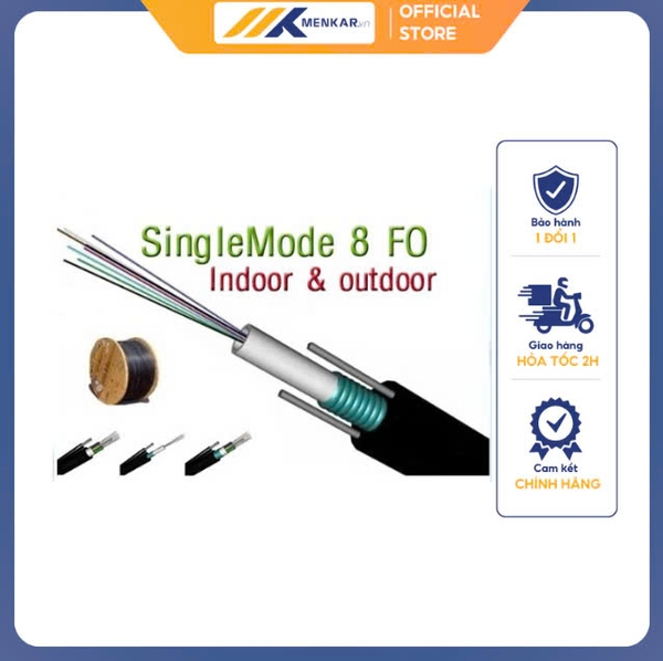 Cáp quang Single-mode 8FO (Core or Sợi) , Cáp quang treo phi kim loại hình số 8 Single Mode 8FO