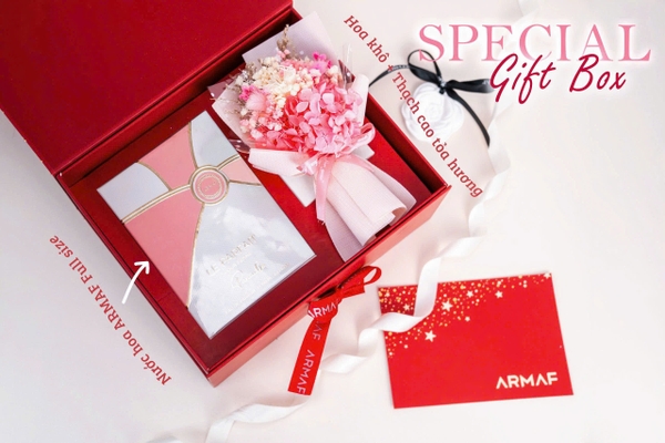 Armaf - Giftset La Rosa EDP 105ml + Hoa khô + Thạch cao tỏa hương