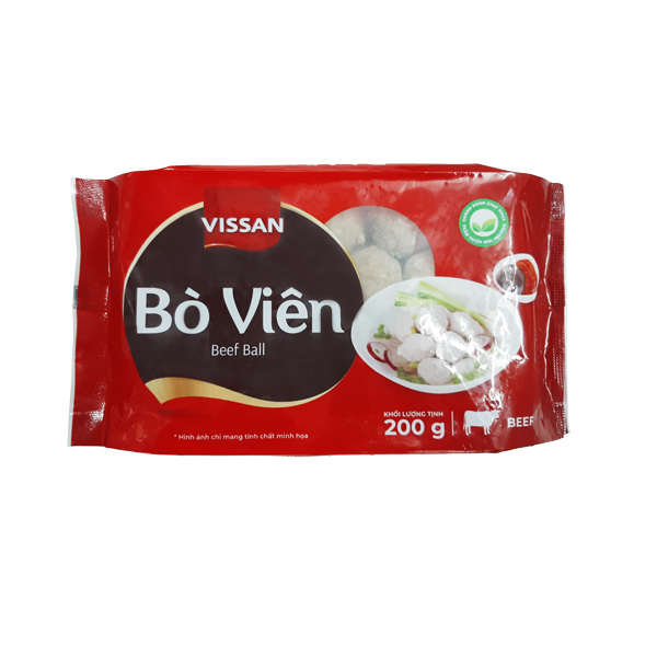 Bò Viên Đông Lạnh Vissan gói 200g